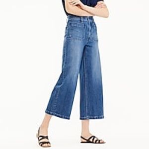 J. Crew Point Sur Wide Leg Crop Jean NWT - 32